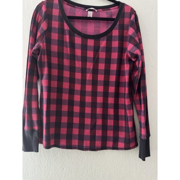 Women's Victoria's Secret Pink Plaid Thermal 2 Piece Pajama Sleep Set Med - Picture 7 of 16